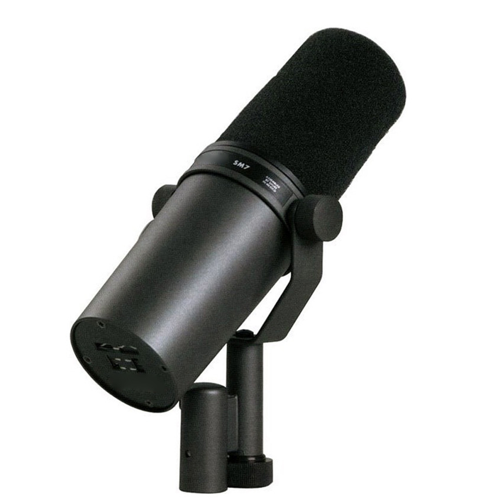 Microfone dinâmico cardióide de alta qualidade Sm7b 7B Studio Microfone de resposta de frequência selecionável para podcasting de gravação de palco ao vivo Shure