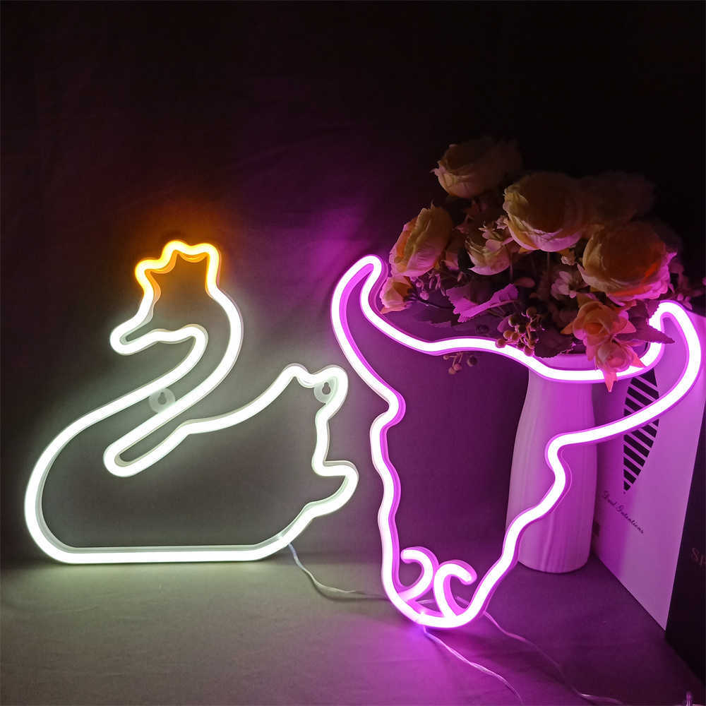 Night Lights LED Neon Night Light Wall Hanging Neon Sign for Kids Room Home Bedroom Party Bar Wedding Decoration Christmas Gift Neon Lamp P230331
