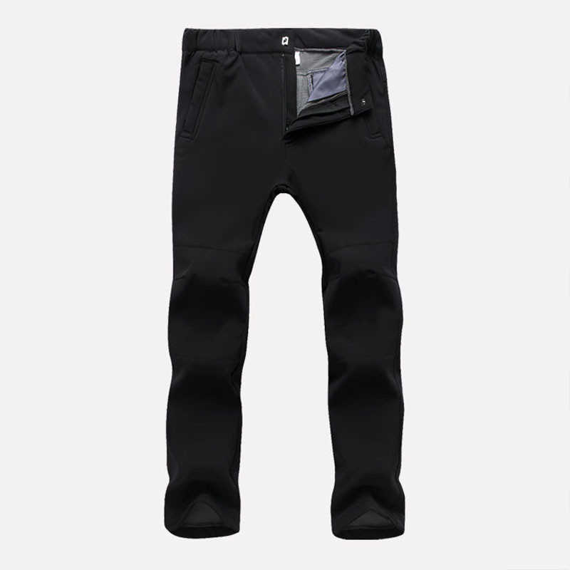 Pantaloni da uomo Pantaloni invernali impermeabili da uomo Pantaloni casual spessi caldi in pile di pelle di squalo Giacca a vento maschile Pantaloni sportivi elastici Pantaloni tattici da uomo W0325