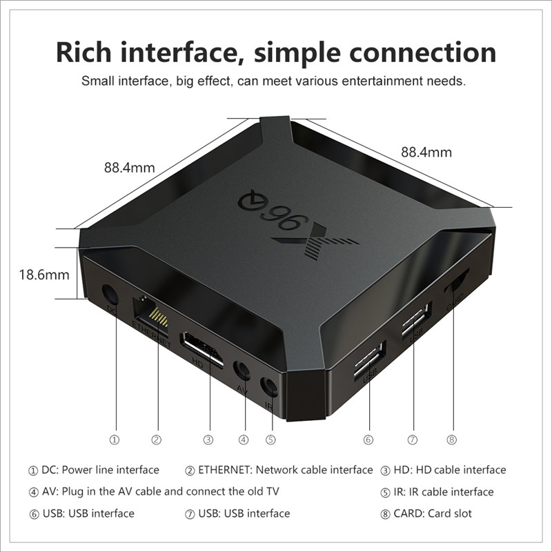 X96Q TV Box Android 10.0 Allwinner H313 2GB RAM 16GB ROM Quad Core HD 4K 2.4G WiFi Home Smart TV Box Media Player 1GB 8GB Set Top Boxes