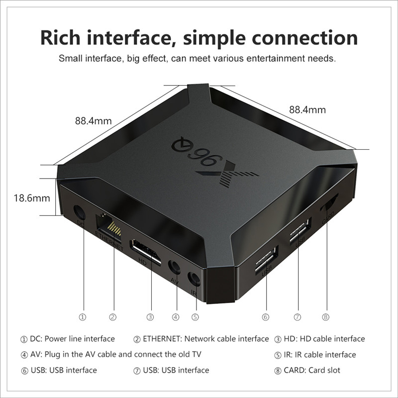 X96Q TV BOX ANDROID 10.0 AllWinner H313 2GB RAM 16GB ROM Quad Core HD 4K 2.4Gホームスマートテレビボックスメディアプレーヤー1GB 8GBセットトップボックス