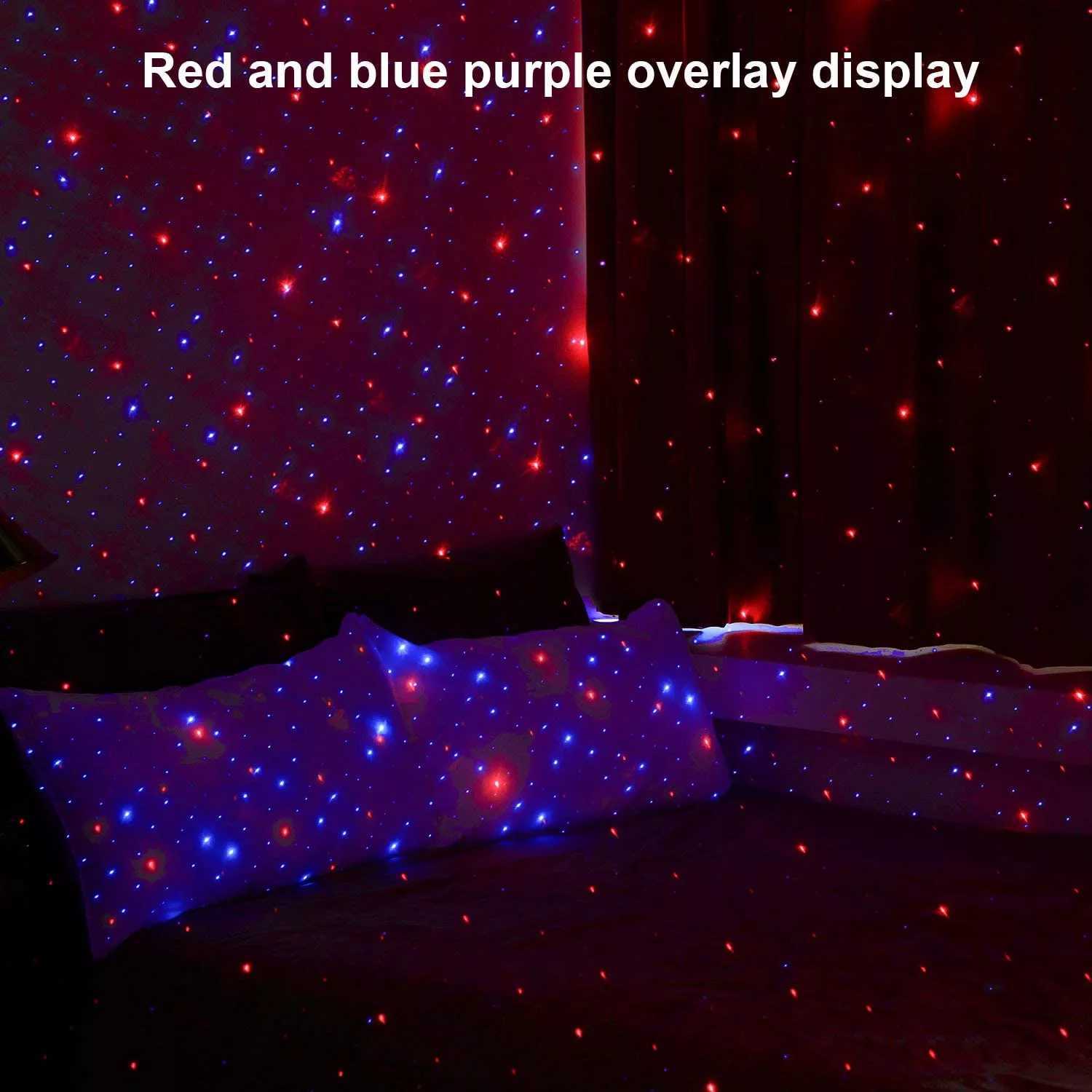 Veilleuses 5V USB LED Starry Sky Night Light Powered Galaxy Star Projector Lampe Romantique pour Toit de Voiture Home Room Plafond Décor Plug Play P230331