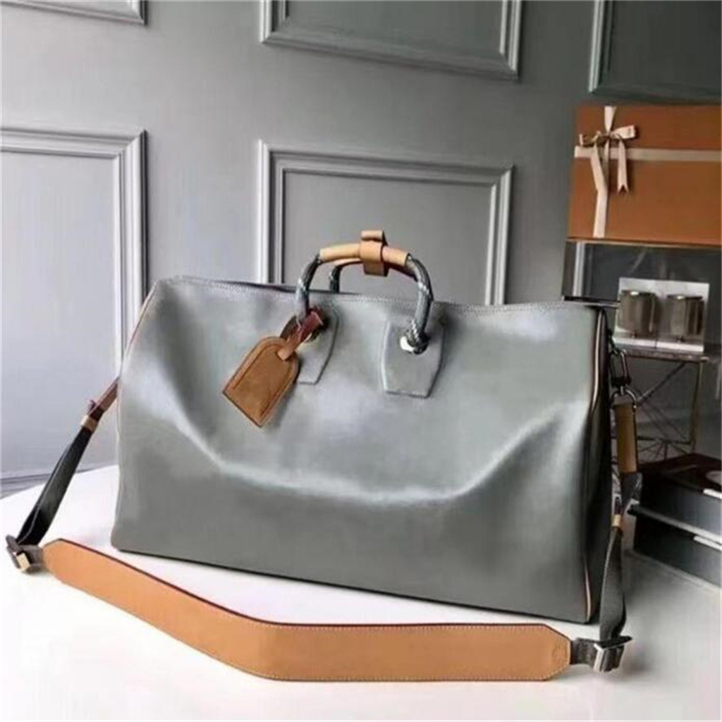 10a Duffle Bags Designer Bag Classic 45cm 50cm 55 cm väska resebagage för män Real Leather Top Quality Women Crossbody Totes Shou242o