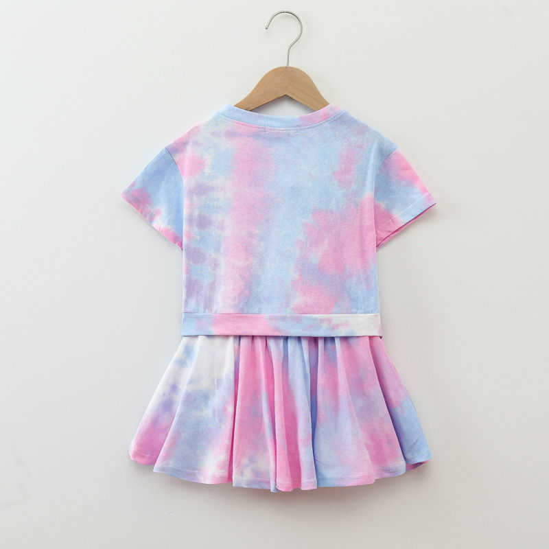 6-15 Years Girls Summer T-Shirt and Skirt Shorts Sets Teens Children's Clothing Cute Clothes for 10 Year Old Girls Outfits