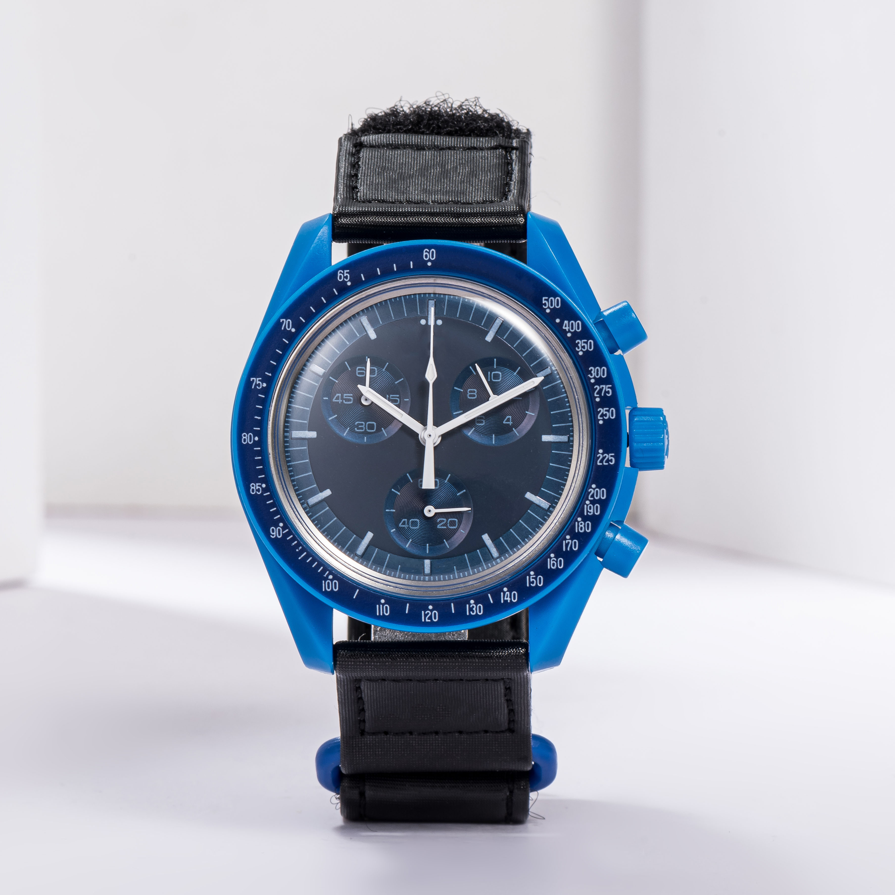 Nieuwe biokeramische quartz chronograaf heren dameshorloge Mission To Mercury 42 mm zwart nylon luxe horloge James montre de luxe limited edition meesterhorloge