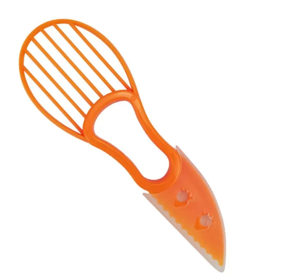 Outils de fruits Multi-fonction 3-en-1 Trancheuse d'avocat Carottier de karité Éplucheur de beurre Coupe-fruits Séparateur de pulpe Couteau en plastique Cuisine Légumes Outils