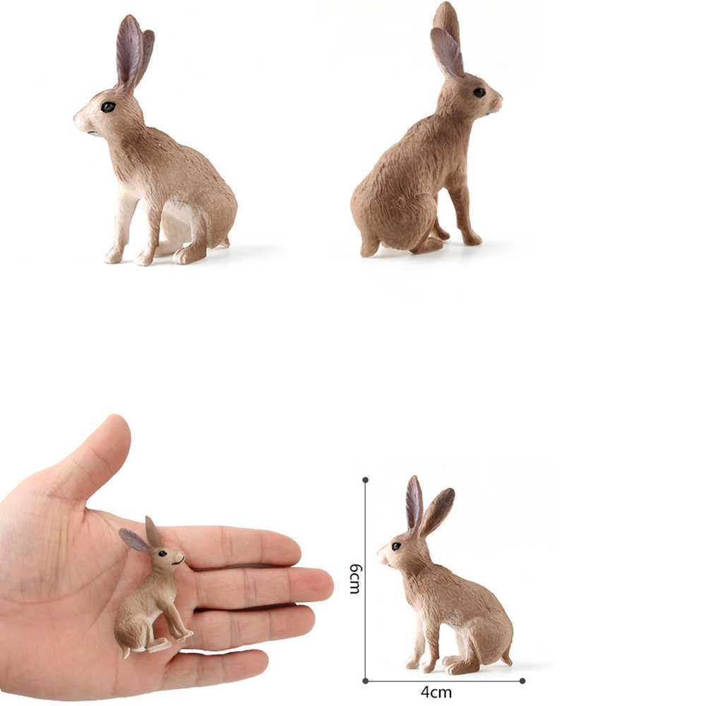 Ação do zoológico simulada Figura Fazenda Brinquedos de Rabbit para crianças Crianças Mini Animal Figure Presente Educacional Decoração de Casa