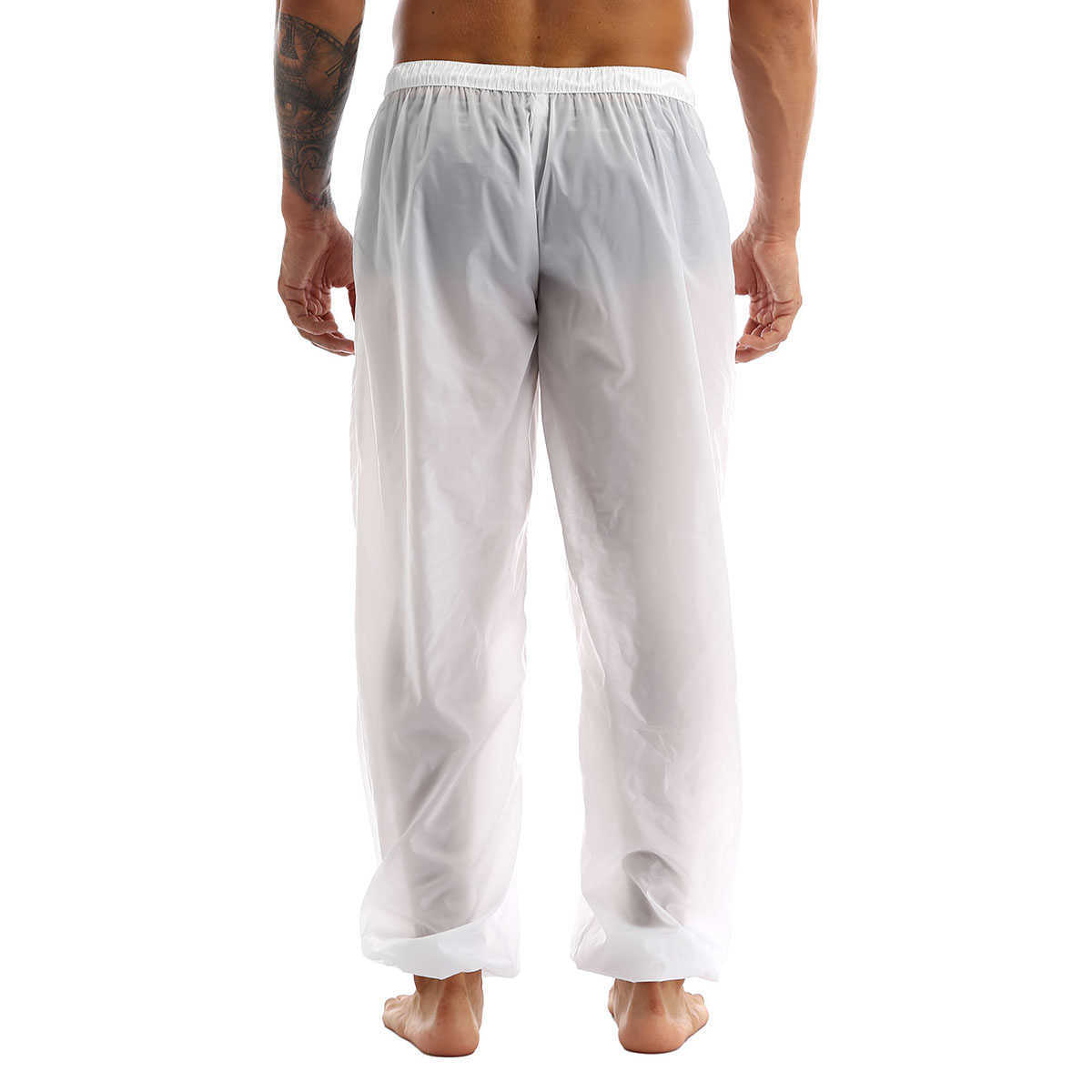 Pantaloni da uomo YiZYiF Pantaloni larghi casual da uomo Leggeri con coulisse Elastico in vita Tasca da spiaggia Pantaloni lunghi Homewear Casual Estate Beachwear W0325