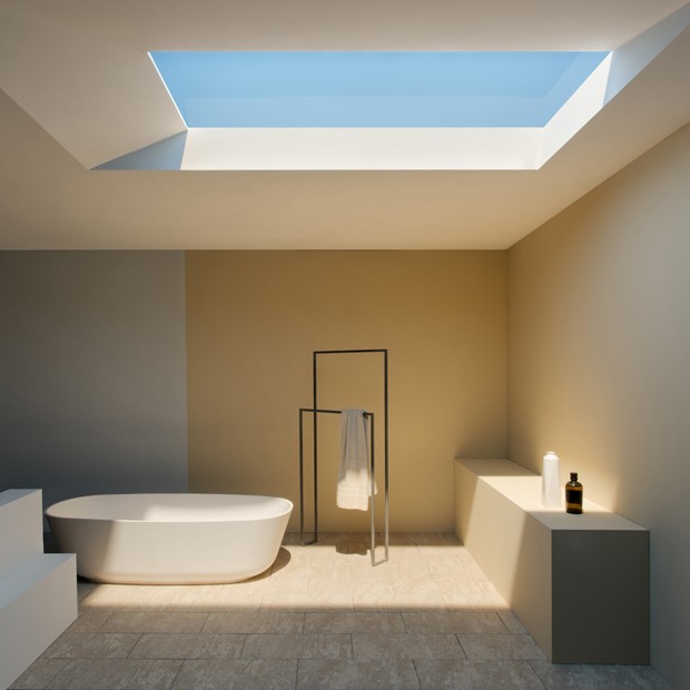 Iluminación novedosa LED Smart Blue Sky Light Skylight Artificial Clear Sky Light - Sala de estar inteligente Oficina Estudio Baño Luz solar natural