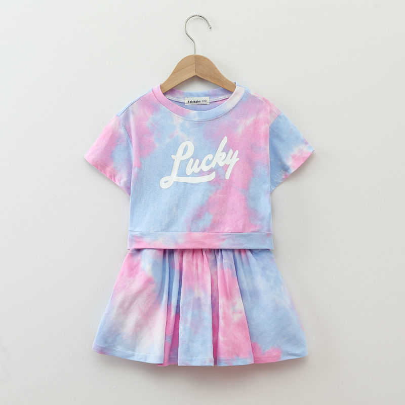 6-15 Years Girls Summer T-Shirt and Skirt Shorts Sets Teens Children's Clothing Cute Clothes for 10 Year Old Girls Outfits