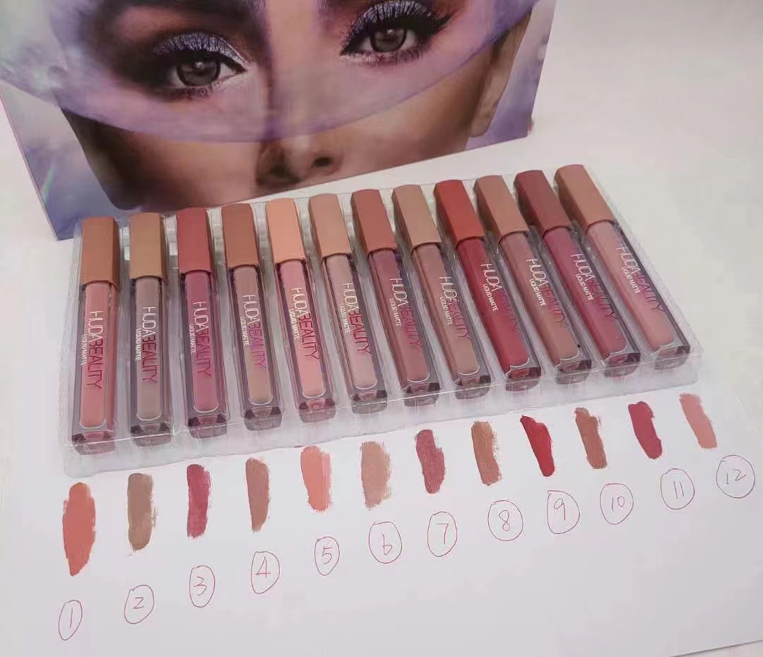 12-teiliges mattes flüssiges Lipgloss-Kollektions-Lippenstift-Set Lipgloss Rouge und ein Levre-Maquillage-Kit