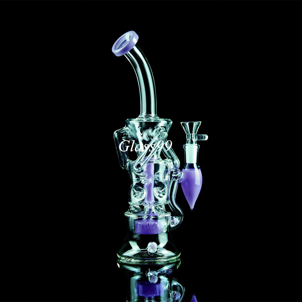 Thick Fab Egg Bongs Recycler Dab Rig Glass Water Pipe Percolator Hookahs Bubbler Ash Catcher Smoking Accessories 14mm joint