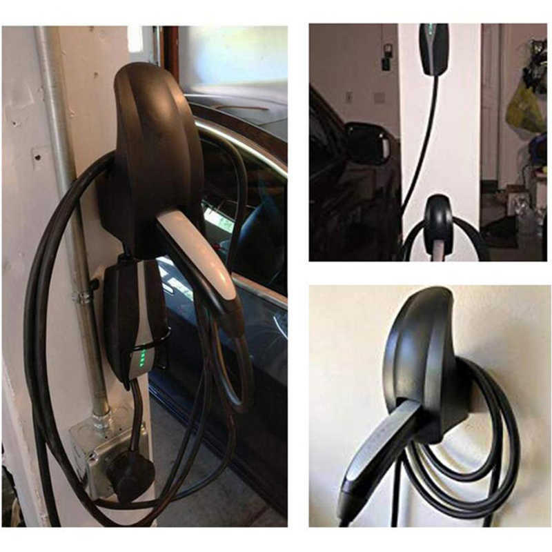 Nouveau câble de charge de voiture pour Tesla modèle 3/Y/S/X support de pistolet de charge avec US/EU adapté au pendentif Stable de suspension murale de voiture