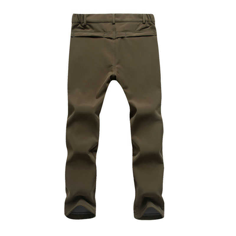 Pantaloni da uomo Pantaloni invernali impermeabili da uomo Pantaloni casual spessi caldi in pile di pelle di squalo Giacca a vento maschile Pantaloni sportivi elastici Pantaloni tattici da uomo W0325