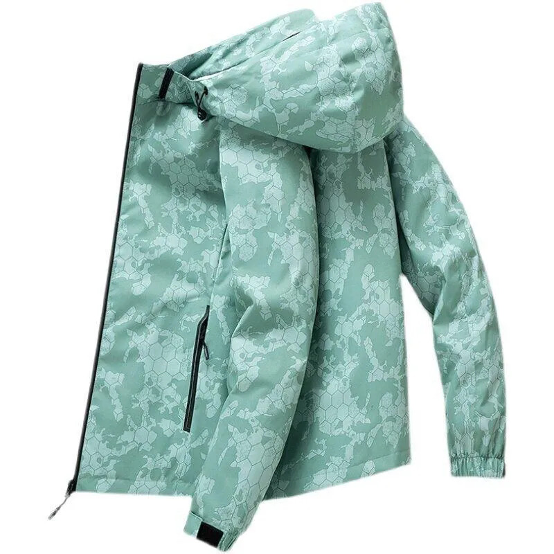 Męskie kurtki męskie kobiety wiatrowoodporne wiosenne sprężyste sportowe sporty wodoodporne deszcz camping podróż z kapturem wiatraka płaszcza męskie piesze wędrówki