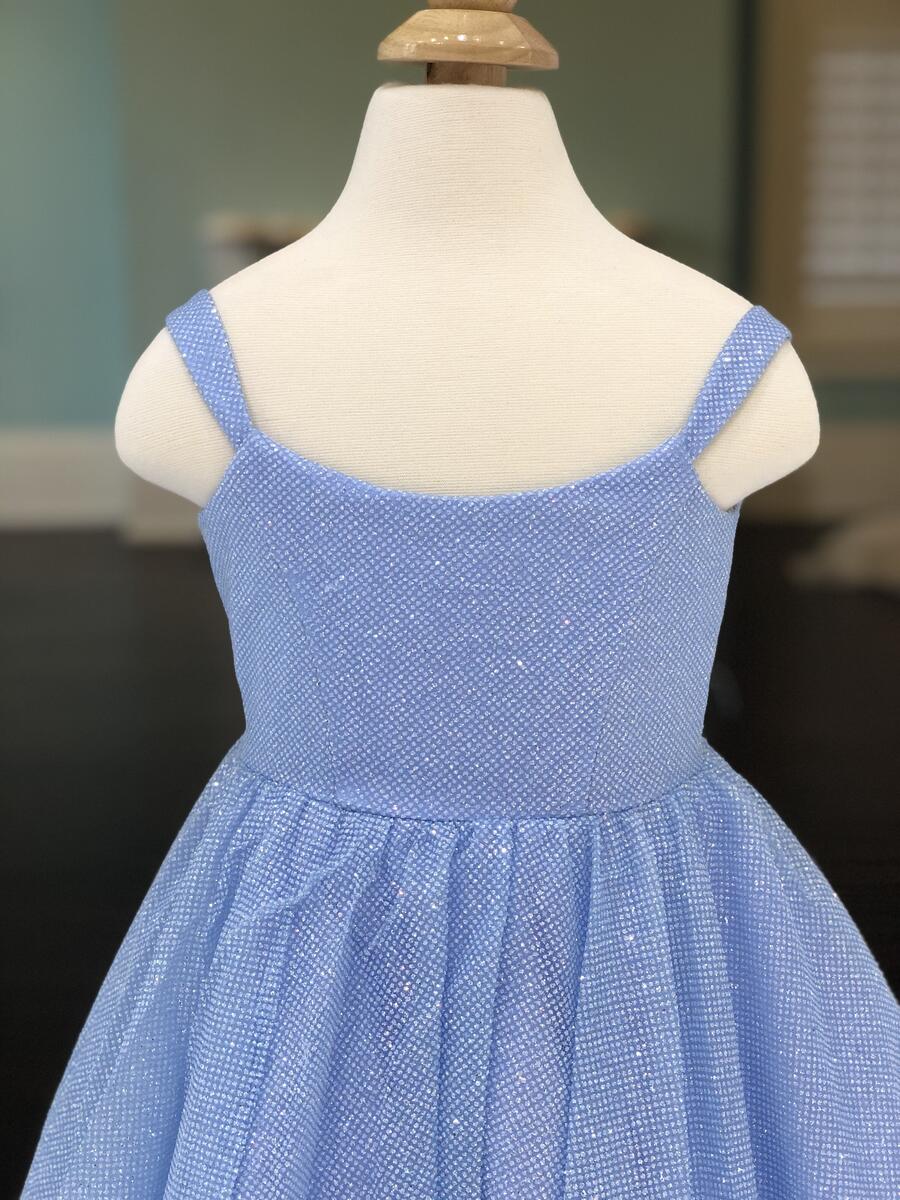 Little Miss Pageant Dress for Teens Juniors Toddlers Spädbarn 2023 Shimmer Glitter Tulle paljetter Vitrosa långa flickor Prom Gown Formal Party Rosie Zipper-back remmar