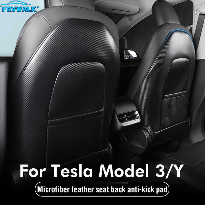 Nouveau pour Tesla modèle 3 Y coussin de protection arrière de siège de voiture intérieur Auto Anti coups de pied accessoires décoration