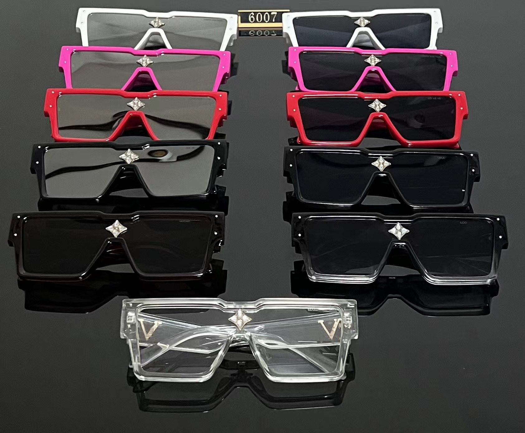 Designer zonnebril voor vrouwen nieuwe zonnebrillen mode oversized design bril luxe merk designer bril bril frame topkwaliteit modestijl 6007