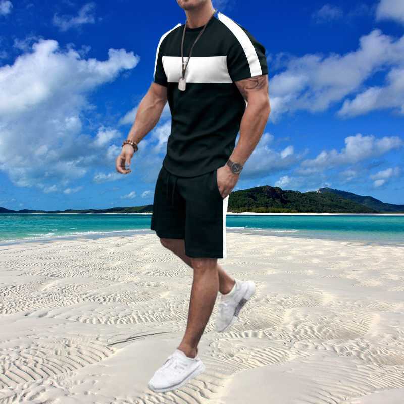 Мужские спортивные костюмы летняя мужская футболка набор маленьких квадратных шаблонов мужская спортивная футболка наряды спортивная одежда
