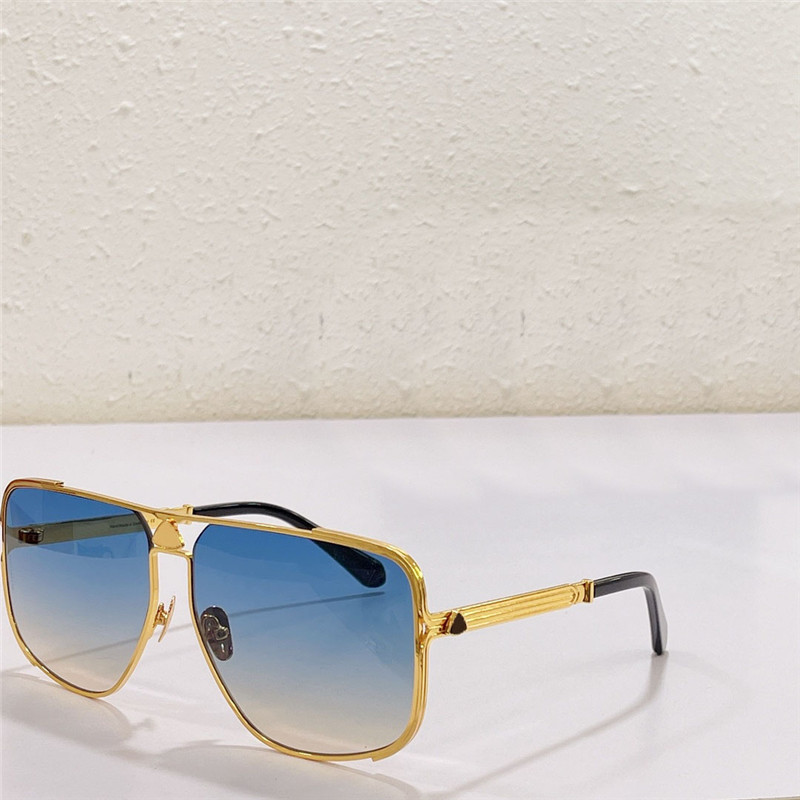 Top lunettes de soleil design pour hommes LE PRÉSENTATEUR carré K cadre en or style populaire et généreux lunettes de protection uv400 extérieures haut de gamme