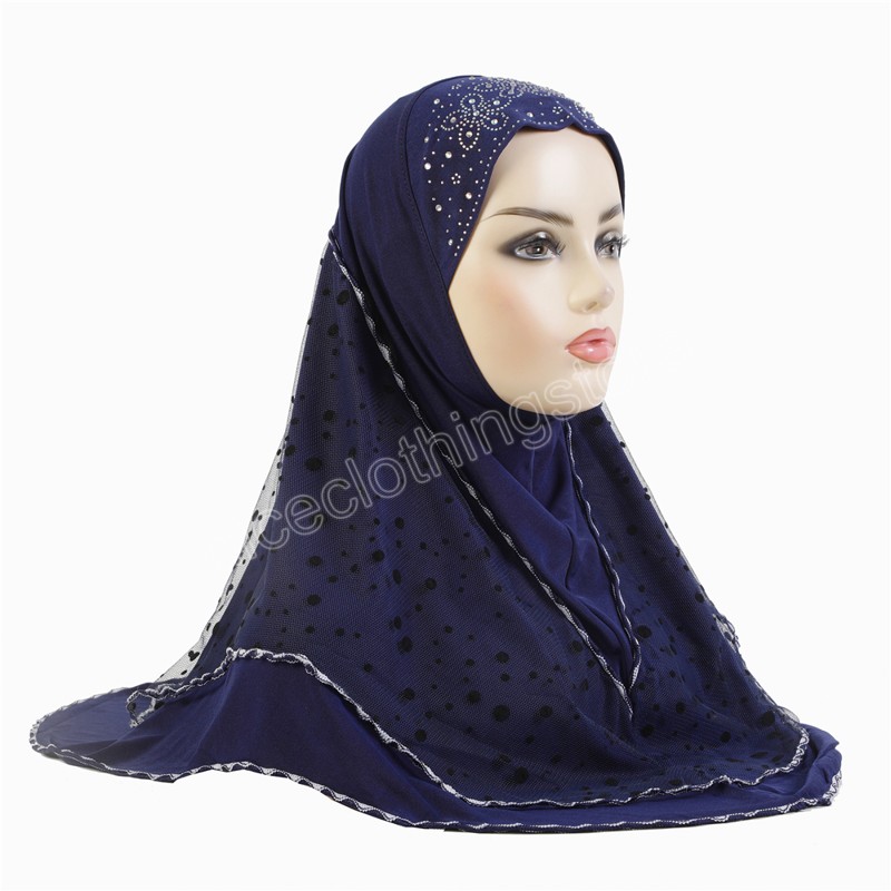 Muzułmańskie duże dziewczyny hidżab z warstwą Wysokiej jakości islamski szalik arabski kapelusz kobieca pantarz Ramadan Módlcie się kapeluszy 70x60cm