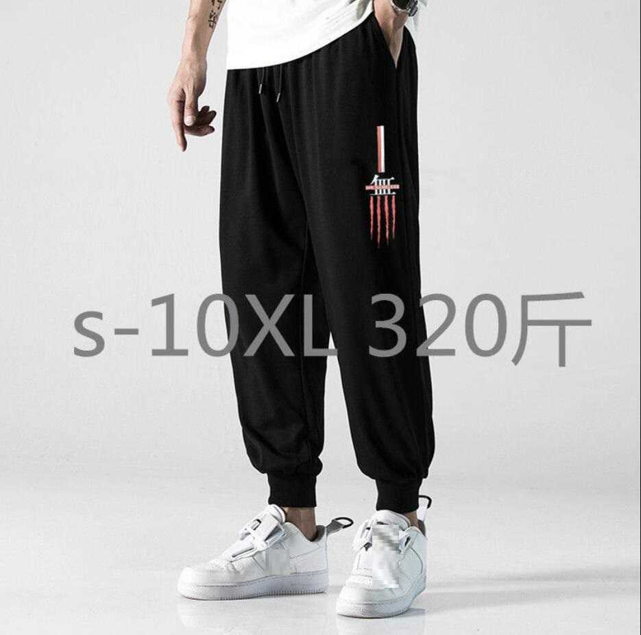 Calça masculina verão Summer Spring Autumn Men Sport Pants Sortpants Casual Letter Pants Plus Size 8xl 9xl 10xl Calças de patins de elasticidade 54 Big Sales W0325