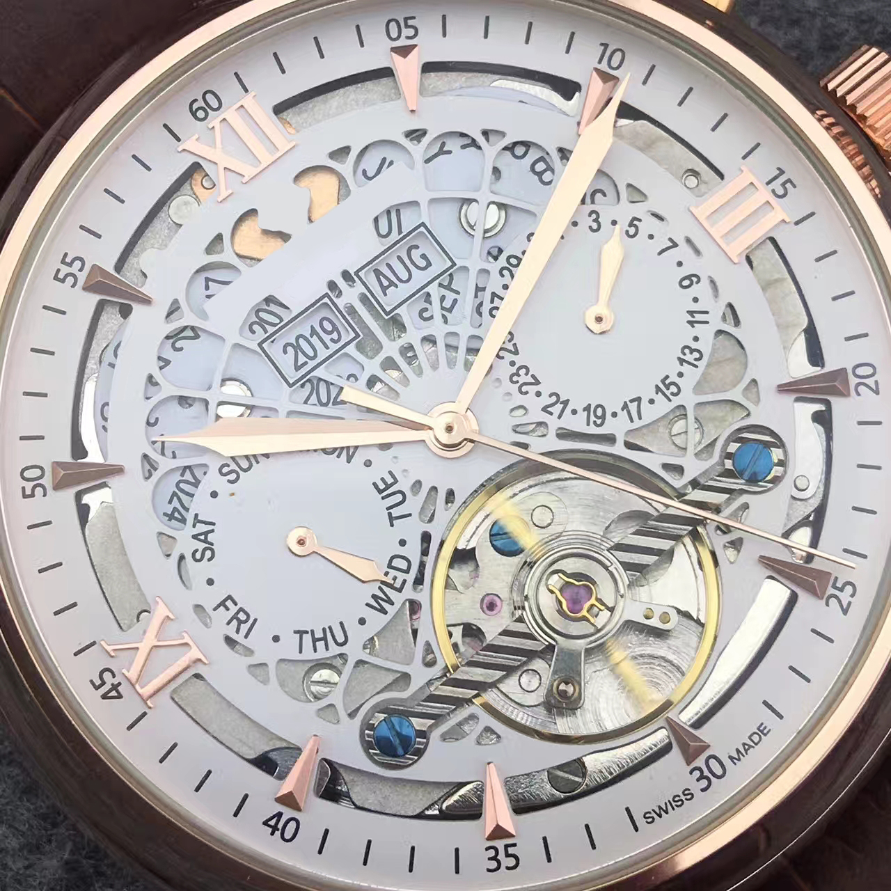 Orologio da uomo di lusso orologi di design Tourbillon di alta qualità Moda Meccanico Acciaio inossidabile Movimento automatico Orologi da donna a carica automatica da donna 2023 Nuova pelle