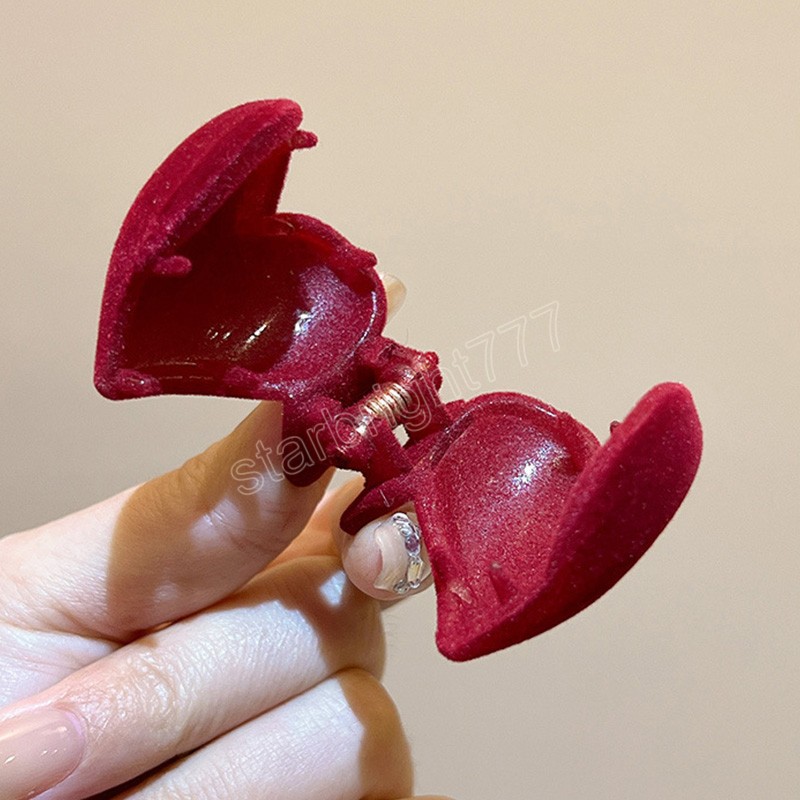 Kobiet Vintage Heart Hair Clip Girl