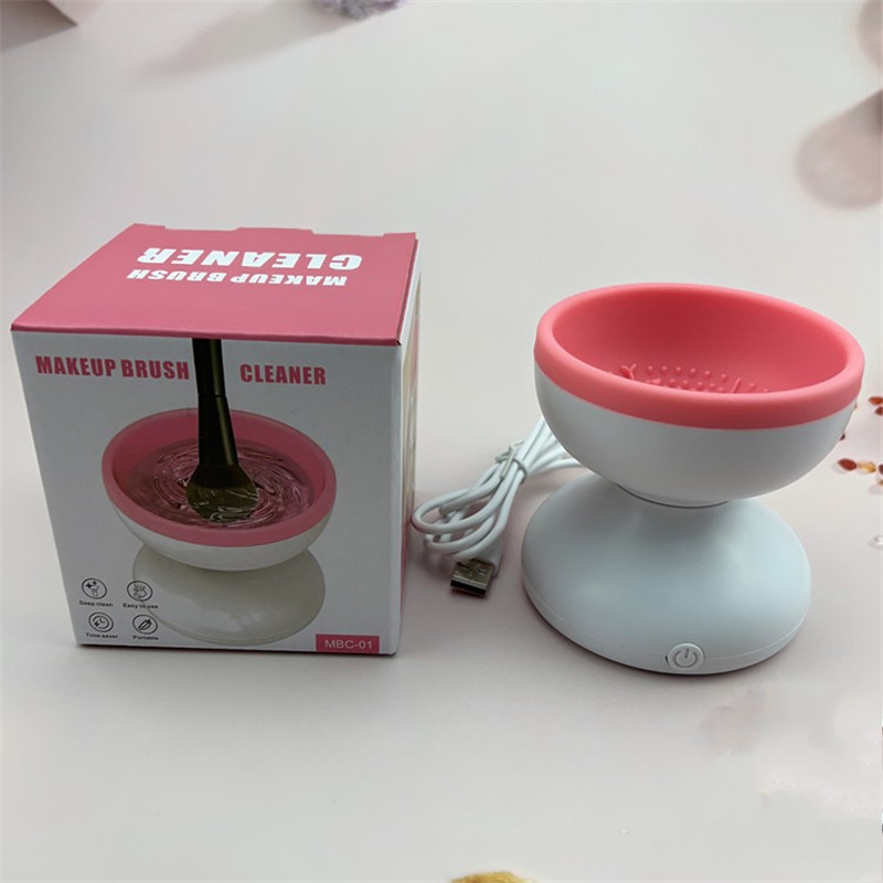 Macchina elettrica la pulizia dei pennelli trucco con ricarica USB Strumento la pulizia dei pennelli trucco portatile con pennello cosmetico automatico