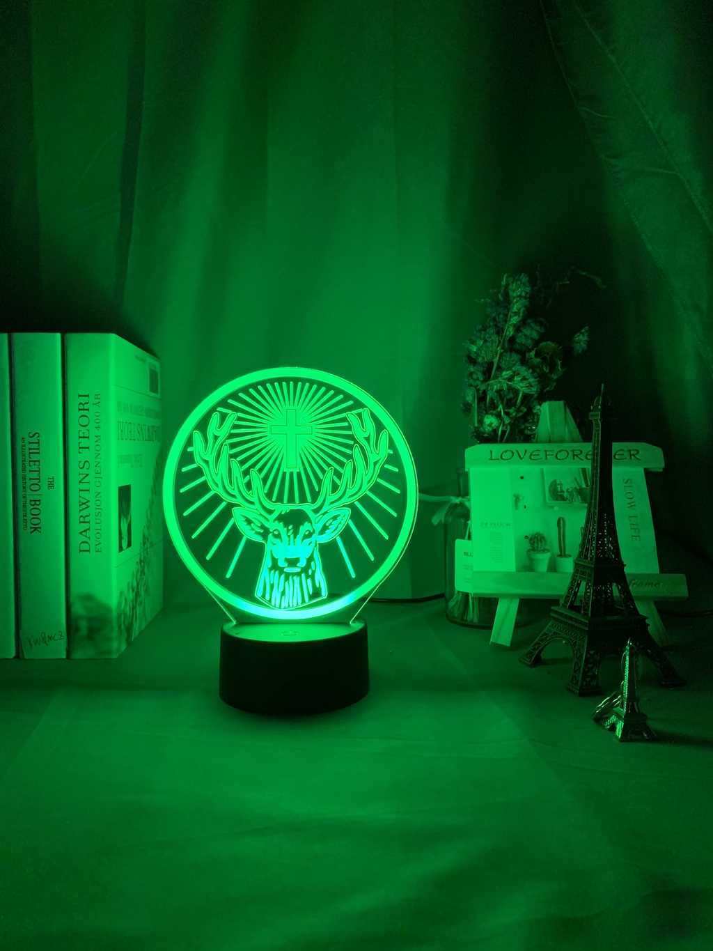 Night Lights Led Night Light Lamp Jagermeister Changing Touch Sensor Usb and Battery Powered Nightlight for Bar Table Lamp P230331