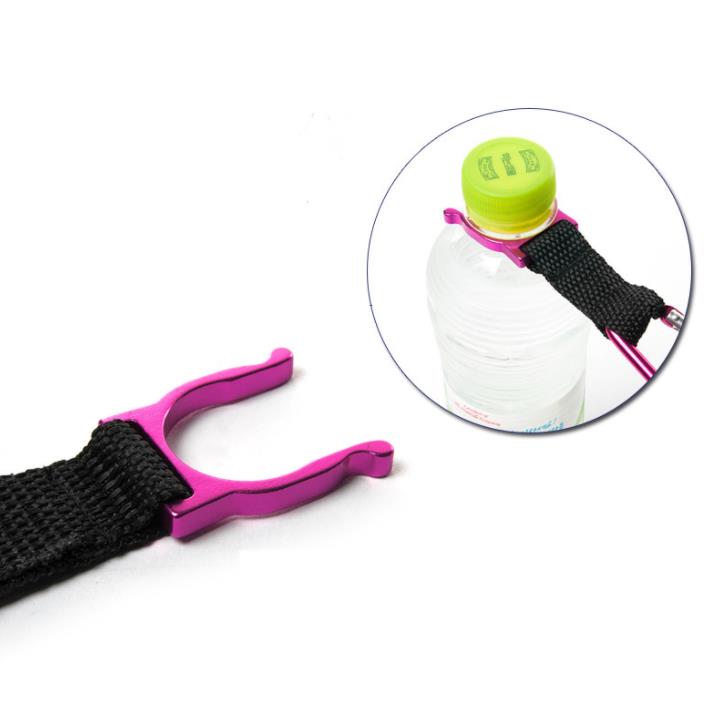 Drinkware Handle Fashion Creative Metal Ribbon Locking Carabiner Clip Water Bottle Buckle Holder Camping Snap Hook Clip-On SN4358