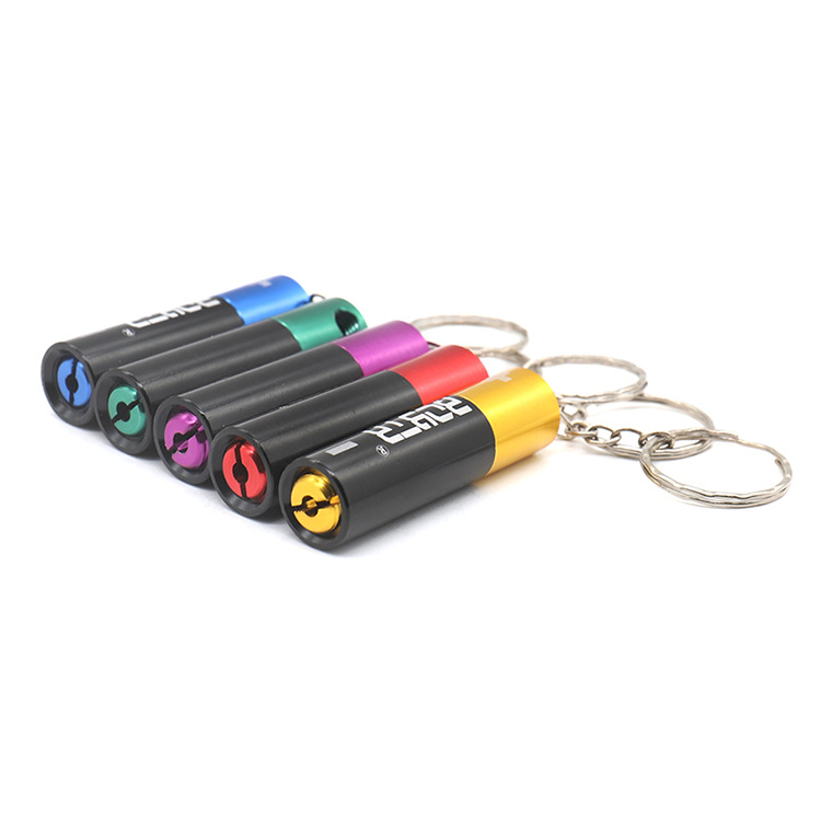 2023 Smoking Pipes Creative keychain battery bong metal aluminum mini pipe convenient and easy to hide multi-color smoker