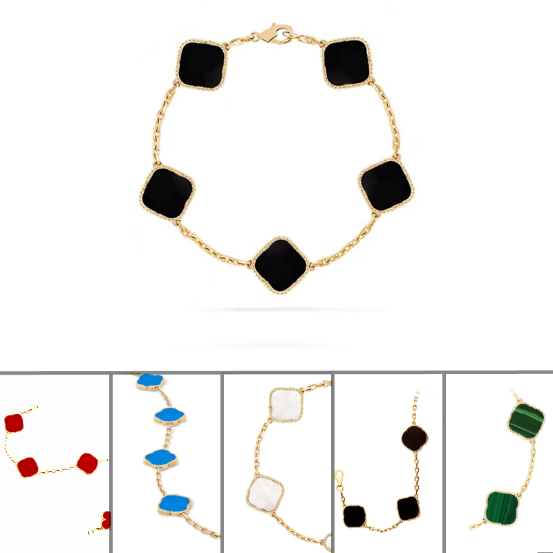 16 Bijoux de créateur de bracelet de trèfle de luxe de style Bracelets Bracelets de charme
