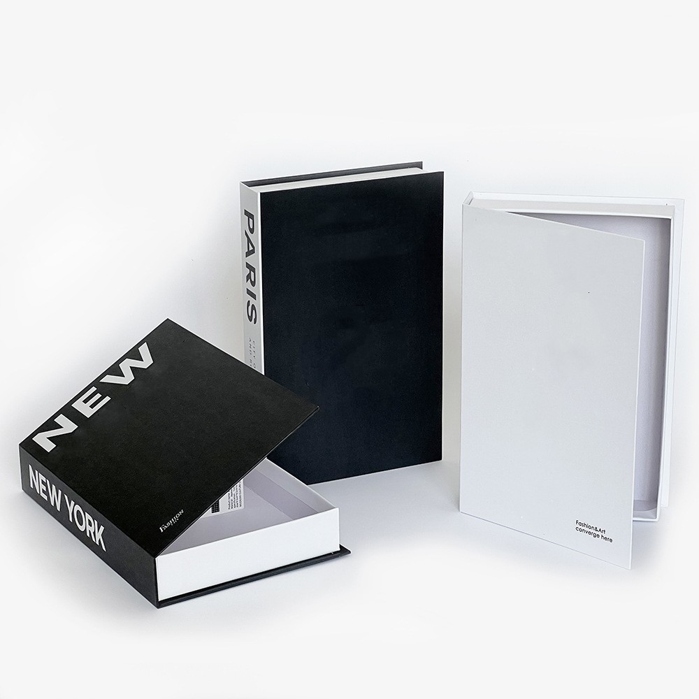 Boîte de rangement créative, moderne et simple, peut ouvrir un faux livre, livre de simulation de mode, pièces de décoration de bureau
