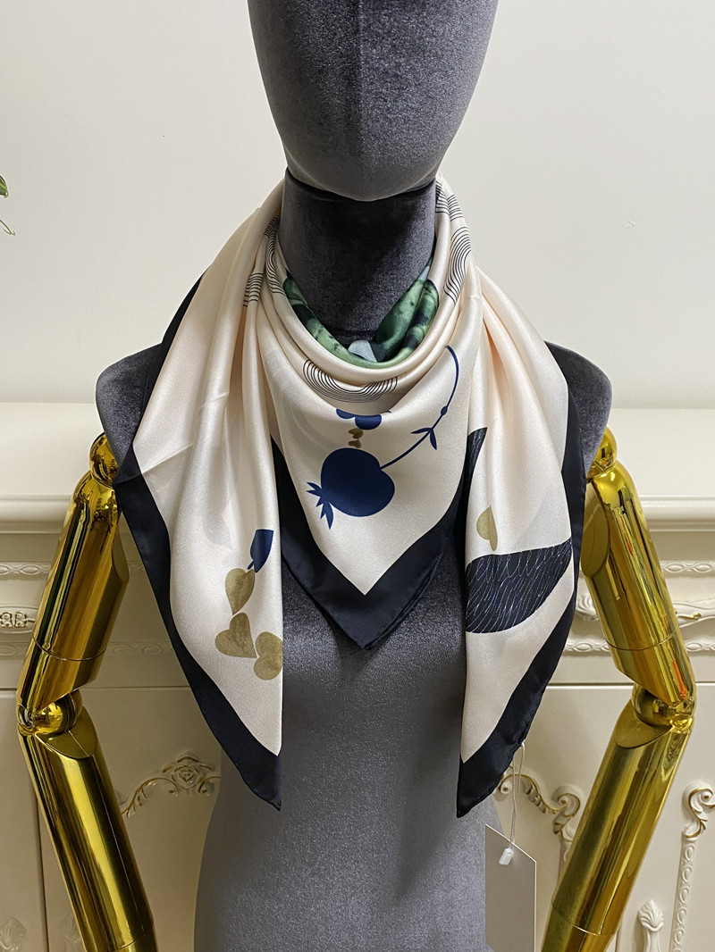 Женские квадратные шарфы шарфов на 100% твил шелковый материал бежевый цвет пинта