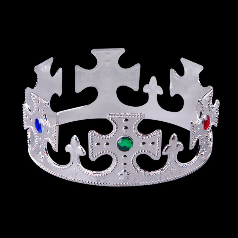 Chapeaux de fête roi couronne Halloween balle habiller en plastique couronne sceptre fêtes fournitures anniversaire couronnes princesse couronnes dh451