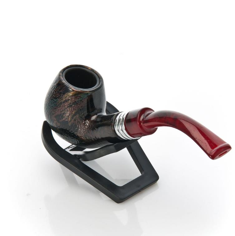 2023 Smoking Pipes Snake pattern rubber wood pipe resin mouth removable easy to clean smoking accessories