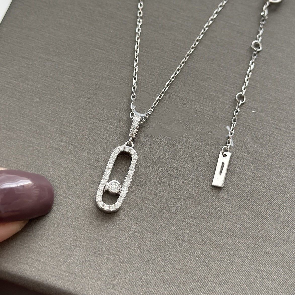 Роскошное дизайнерское подвесное ожерелье S925 Серебряная серебряная лостота