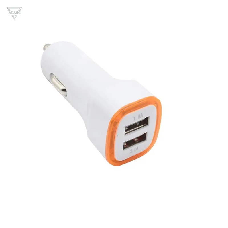 Led Car Charger Dual Usb Car USB Phone Chargers Vehicle Portable Power Adapter 5V 2.1A 2Ports for iPhone Samsung Xiaomi Tablet