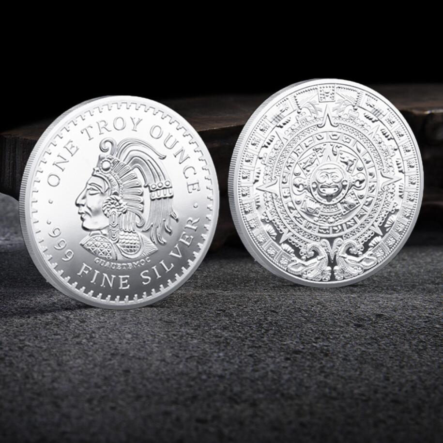 México Mayan Commemorative Coin Chefe Coleção de moedas Decoração familiar Crafts Crafts Louvenirs Ornamentos Presentes