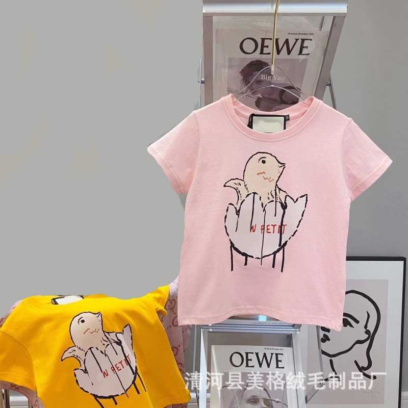 Designer de luxe femmes t-shirt Shirt Chaopai Family Cartoon T-shirt Loose Sleeve Couple Parent-enfant Style Box