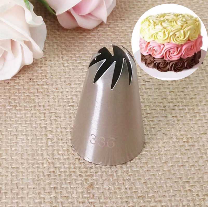 NIEUW ROSE PASSY NOZES CAKE Decoratie gereedschap Bloem ICING PIPING NOUDZELME CRAME CUMPCAKE TIPS Bakaccessoires #1m 2d 336