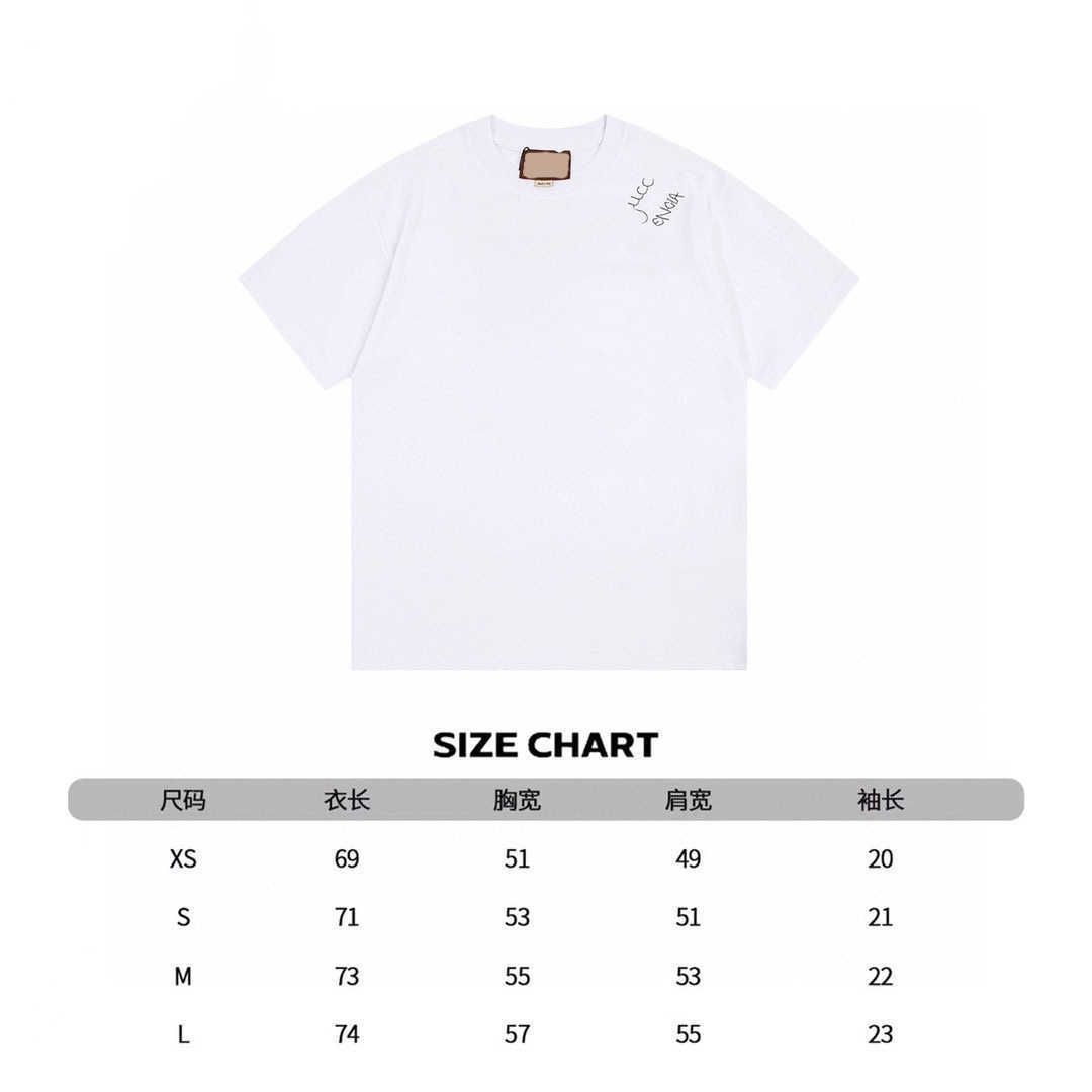 Designer-Sommer-Damen-T-Shirt High Edition Family Co Branded Letter Printed Sleeve T-Shirt Unisex Relaxed Loose Fit