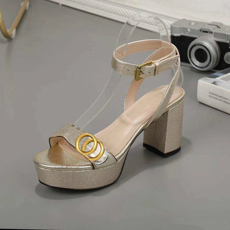 2023 été nouveaux produits dames sandales classiques talons hauts polyvalent bloc talons style européen et américain romain mode chaussures pour femmes