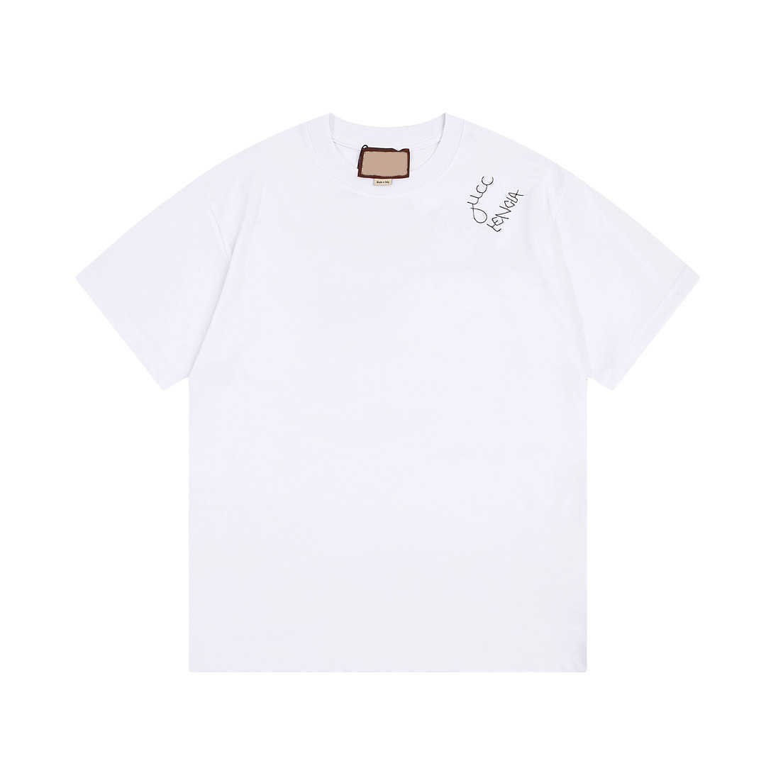 Designer-Sommer-Damen-T-Shirt High Edition Family Co Branded Letter Printed Sleeve T-Shirt Unisex Relaxed Loose Fit