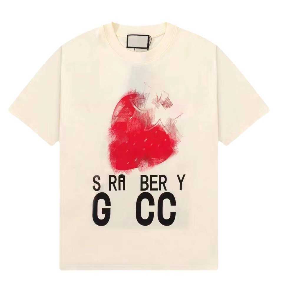 Designer new women t shirt Shirt Differentiate Market High Edition Strawberry Sleeve T-shirt Personalized Loose Casual