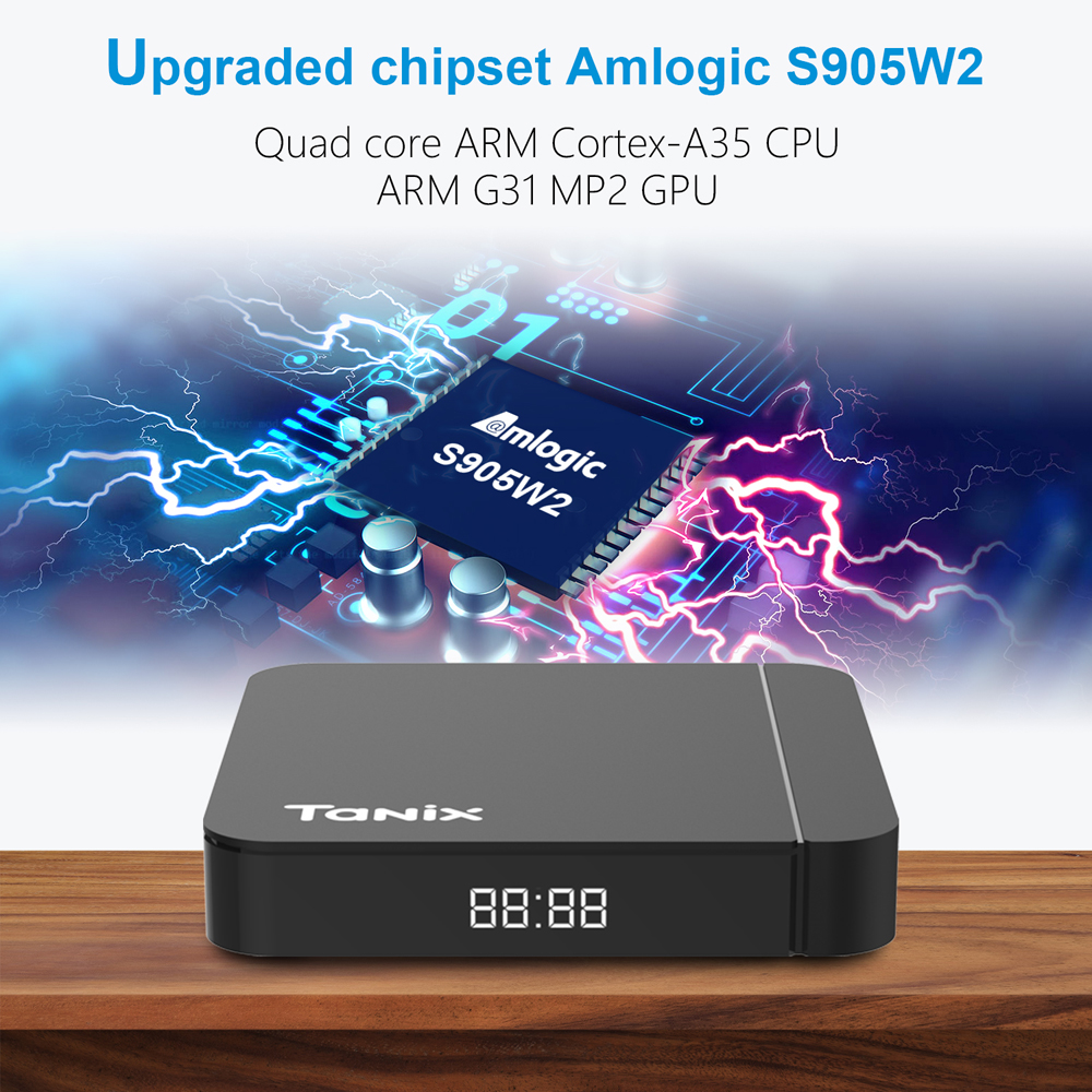 Tanix W2 Android 11 TV Box Amlogic S905W2 Quad Core 4GB 64GB 32GB 16GB 24G 5G Dual Wifi Bluetooth 40 AV18045763