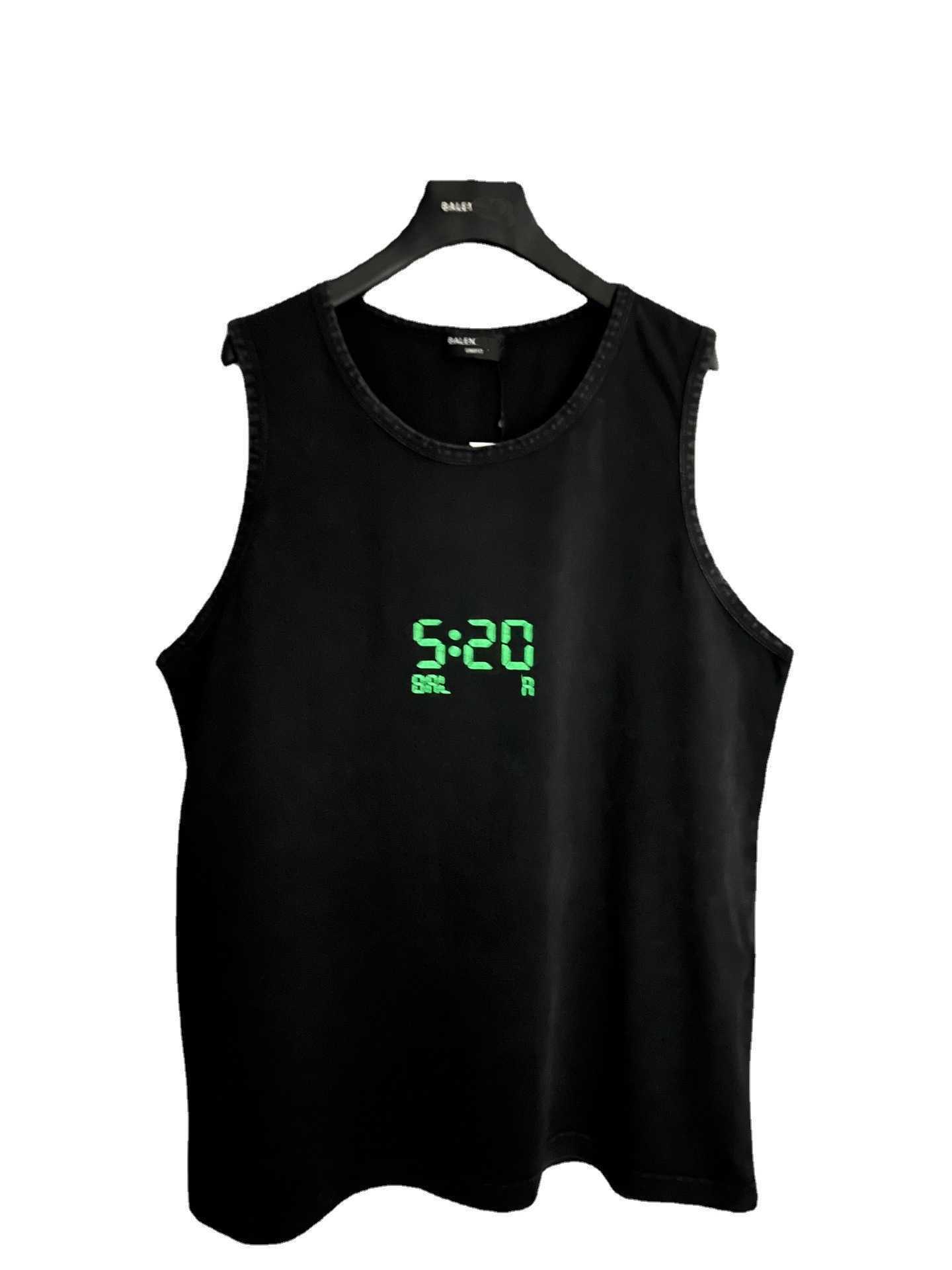 Designer New Women T Shirt Shirt High Edition 520 Exclusieve Digital Clock Glow Letter Print Ins Casual veelzijdige tank T-shirt