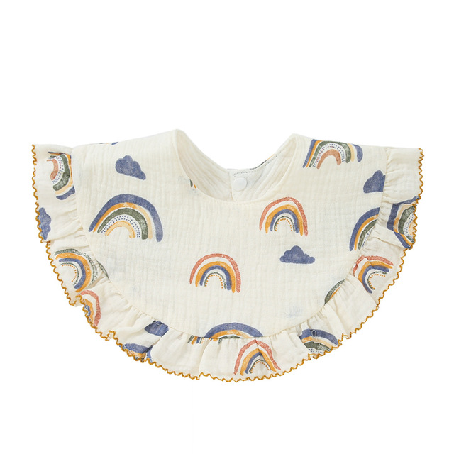 Yeni Bebek Önlükler Muslin Pamuk Çiçek Baskı Bebek Ön Bib Yenidoğan Haval Bezleri Bebek Çiçek Şekli Besleme Bib Bandana Eşarp Tükürük Havlu