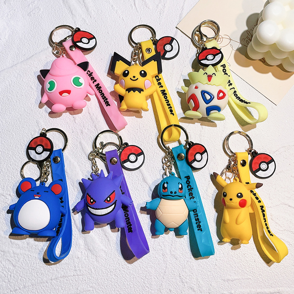 Wholesale88 kinds Anime Key ring Creative Backpack pendant ornaments holiday small gifts for children's favorite anime character key rings